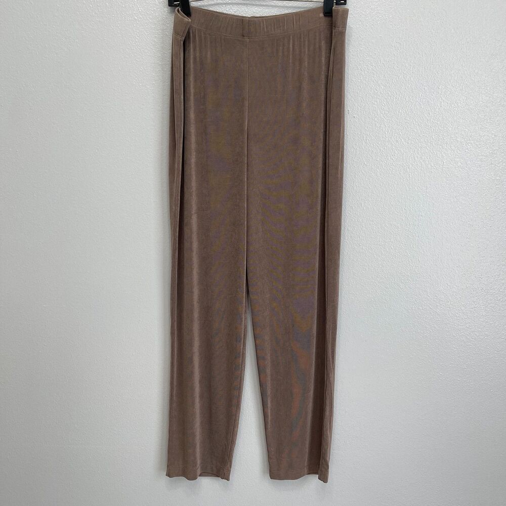 Chico's Travelers Women's Pants Size 2 Large 12 Brown Elastic Waist